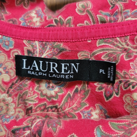 Ralph Lauren Red Paisley Petie Larger pajama set - Picture 3 of 4